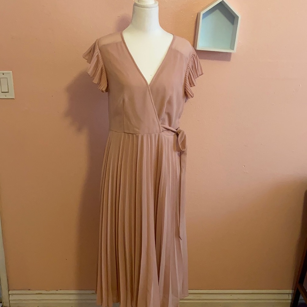 Pink midi dress